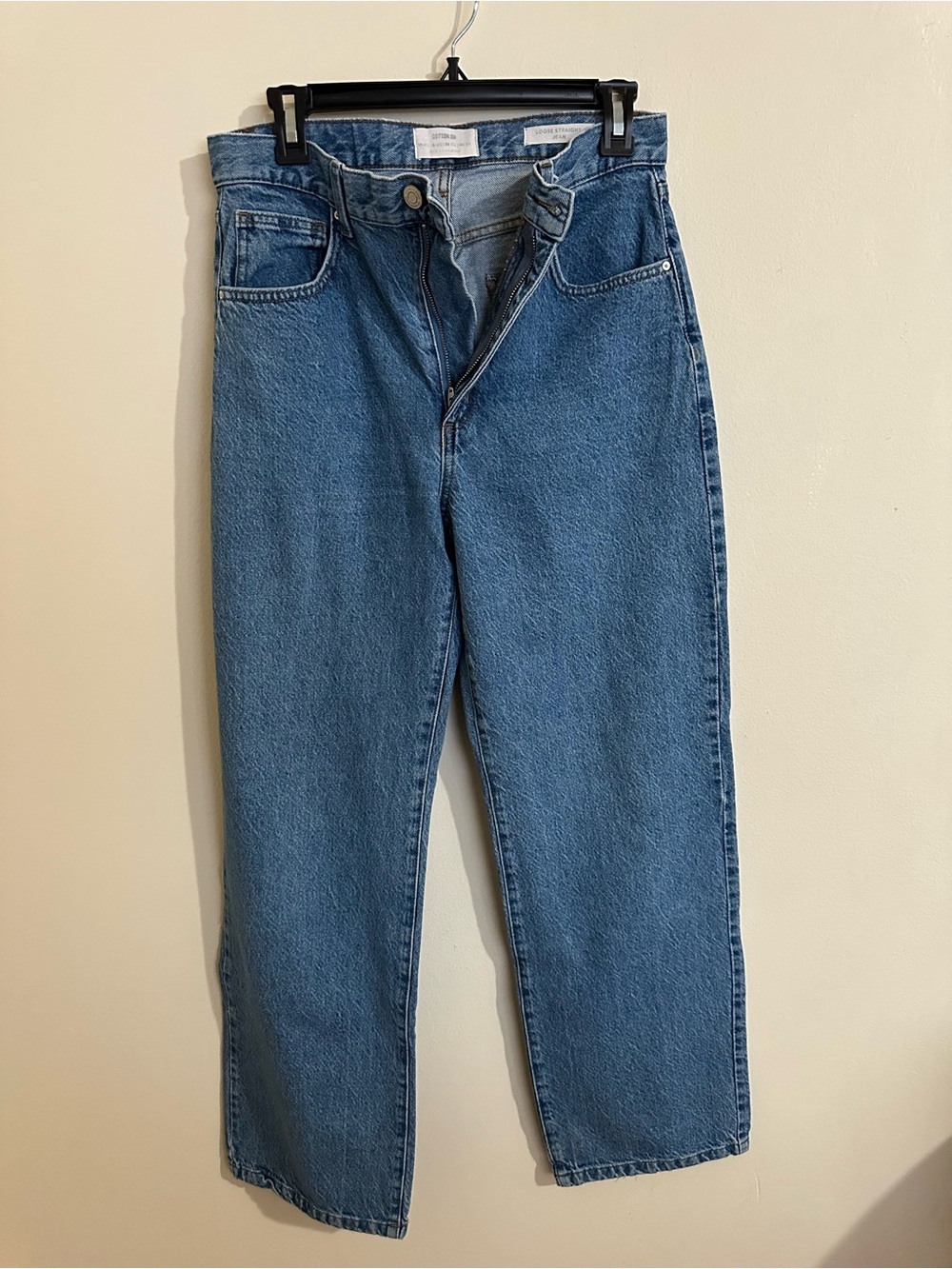 Cotton On Women's Loose Straight Leg Jeans in Medium Blue